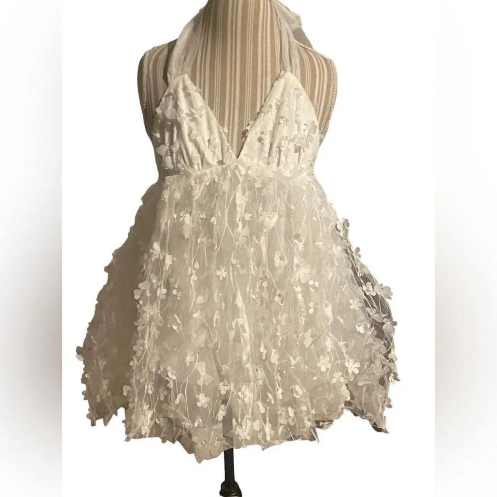 Idea Ditto size medium new with tags white party dress so cute see pics